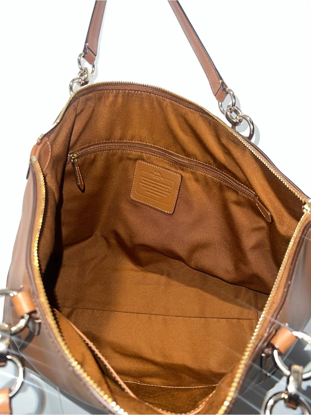 Coach Ava Tote - Tan Leather Tote with Gold Hardware